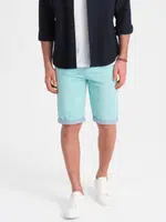 Ombre Men's chinos shorts with contrasting turn-up