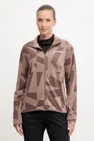 Sportovní mikina adidas TERREX Multi dámská, hnědá barva, vzorovaná, JN0997
