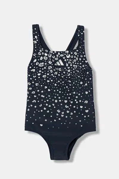 Jednodílné dětské plavky adidas Performance tmavomodrá barva, JM8230