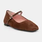 Semišové baleríny Pretty Ballerinas Camille hnědá barva, 52217_002