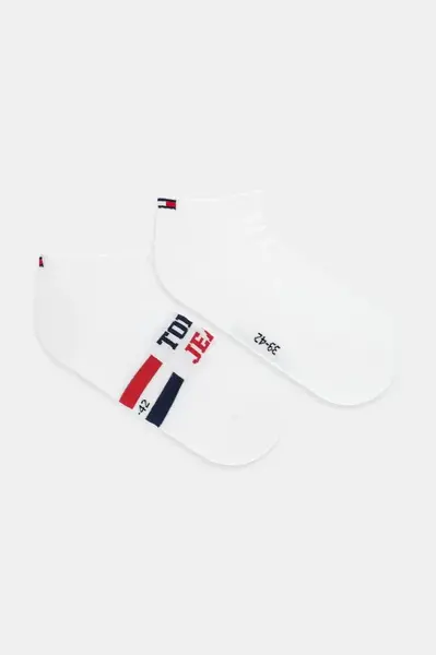 Kotníkové ponožky Tommy Jeans 2-pack bílá barva, 701236736