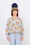Dětská bavlněná mikina Tinycottons DOGS SWEATSHIRT šedá barva, s potiskem, AW25-067