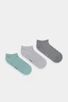 Kotníkové ponožky Calvin Klein 3-pack zelená barva, 701234369