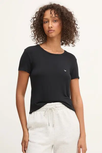 Tričko Emporio Armani Underwear dámské, černá barva, EW000408 AF10889