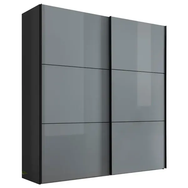 Moderano SKŘÍŇ S POSOUVACÍMI DVEŘMI, světle šedá, tmavě šedá, 167/222/68 cm