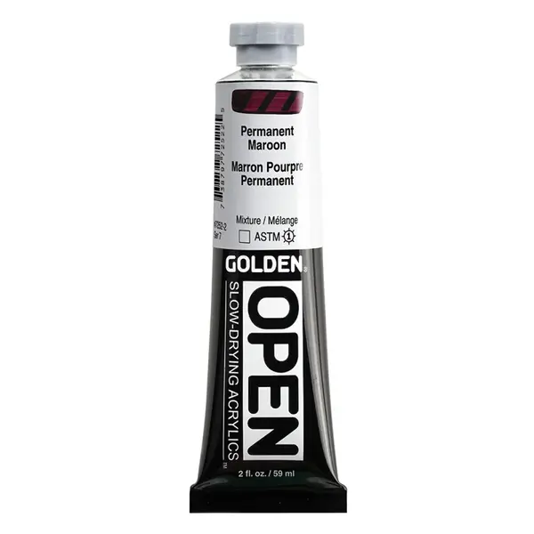 Akrylová barva Golden Open Slow Drying 59 ml - Permanent Maroon 7252