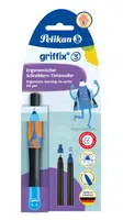 Inkoustový roller pro leváky, Griffix 3 oranžovo-černý