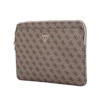 Obal pro notebook 14" Guess PU 4G Triangle Logo, hnědá