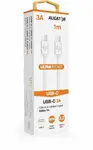 Datový kabel ALIGATOR POWER 60W, USB-C/USB-C 3A, 1m bílý