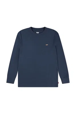 Dětské tričko s dlouhým rukávem Levi's LS GRAPHIC TEE SHIRT tmavomodrá barva, 9EC706
