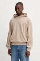 Mikina adidas ALL SZN pánská, béžová barva, s kapucí, hladká, JL6537