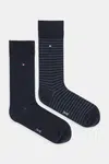 Ponožky Tommy Hilfiger 2-pack pánské, tmavomodrá barva, 100001496