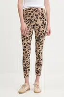Legíny adidas Animal dámské, béžová barva, JM1865