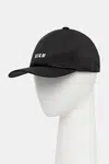 Bavlněná baseballová čepice MSGM černá barva, 3940ML02.257580
