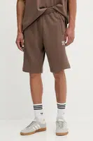 Bavlněné šortky adidas Originals Ess Nc Oc Tee pánské, hnědá barva, KE6583