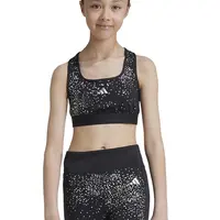 Dětská sportovní podprsenka adidas JG PWR GL BRA černá barva, IW3281
