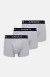 Boxerky Lacoste 3-pack pánské, šedá barva, 5H1300