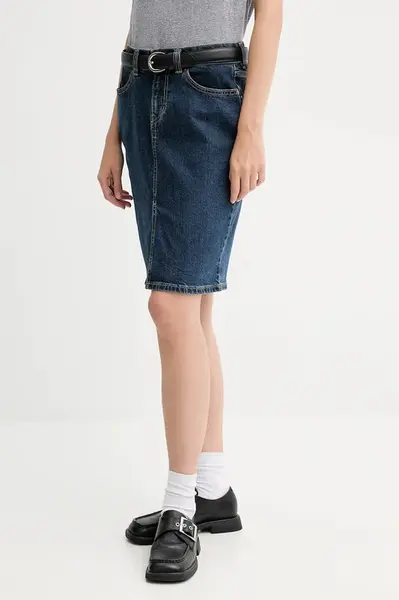 Džínová sukně Levi's modrá barva, mini, pouzdrová, 003Z6