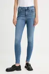 Džíny Levi's 720 HIRISE SUPER SKINNY dámské, modrá barva, 52797.0396