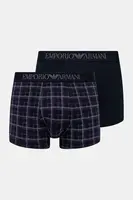 Boxerky Emporio Armani Underwear 2-pack pánské, tmavomodrá barva, EM001014 AF10797