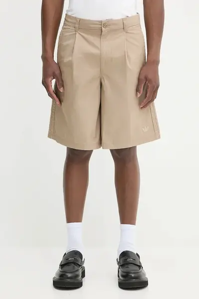 Bavlněné šortky adidas Originals Bermuda Short pánské, béžová barva, KB5585