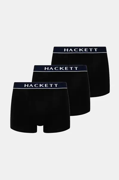 Boxerky Hackett London 3-pack černá barva, HMU10600