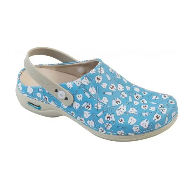 Nursing Care PARIS pracovní pratelná obuv s certifikací s páskem Zoubky WG4PF56, 40