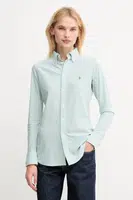 Bavlněná košile Polo Ralph Lauren dámská, bílá barva, slim, s klasickým límcem, 211910131