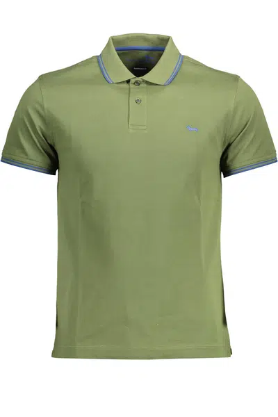 HARMONT &amp; BLAINE GREEN MEN'S SHORT SLEEVE POLO SHIRT