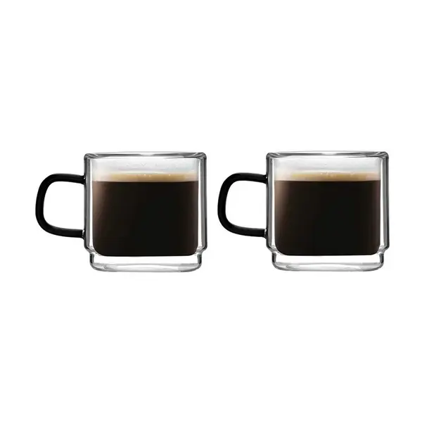 Sada šálků na espresso Vialli Design Carbon 80 ml (2-pack)