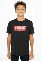Dětské tričko Levi's černá barva, s potiskem