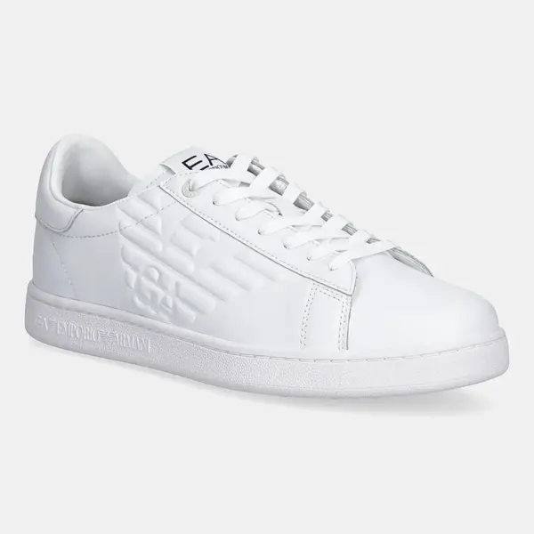 Kožené tenisky EA7 Emporio Armani bílá barva, AF10848.7X000331