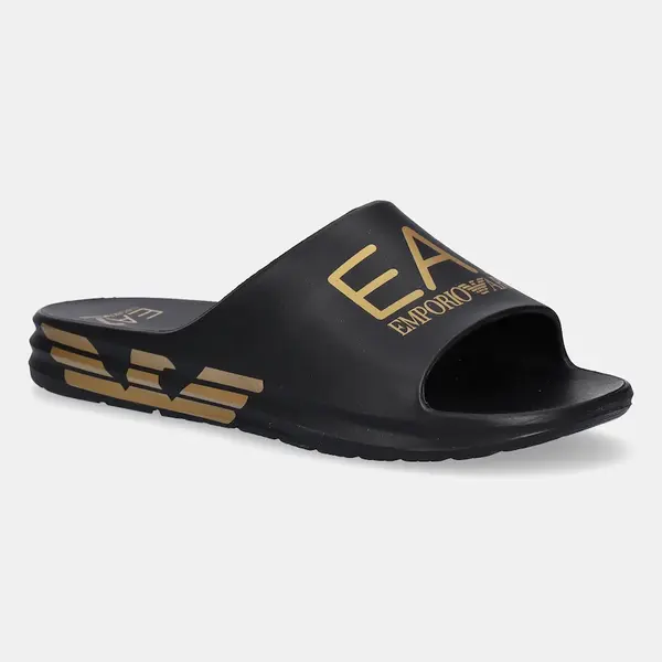 Pantofle EA7 Emporio Armani pánské, černá barva, AF18618.7X000356
