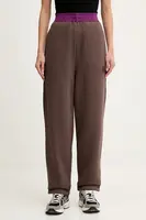 Tepláky EA7 Emporio Armani dámské, hnědá barva, AF10377.7X000157