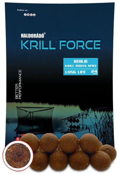 Haldorádó boilies krill force long life indian spice 700 g - 24 mm