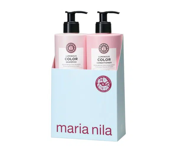 Dárková sada pro rozjasnění barvených vlasů Maria Nila Luminous Color Duo Bundle + dárek zdarma
