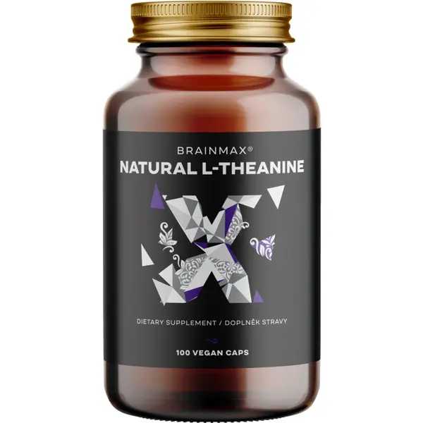 BRAINMAX Natural L-Theanine 100 kapslí