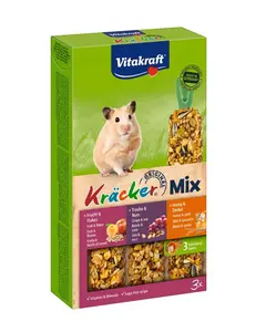 Vitakraft Kräcker Trio Mix křeček –⁠⁠⁠⁠⁠⁠ med, ořechy a ovoce 3x56 g