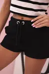 Kesi Dámské bavlněné šortky s tkaničkou černé