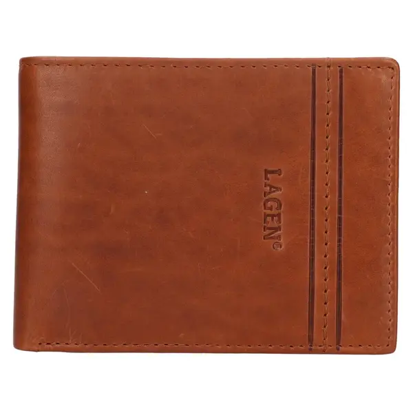 Pánská kožená peněženka Lagen Celestin - hnědá