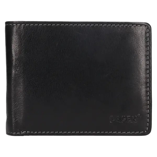 Pánská kožená peněženka Lagen Autom - černá