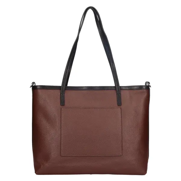 Dámská kožená kabelka Gianní Conti Lotta - hnědo-černá