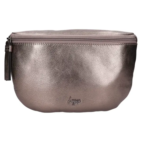 Dámská kožená ledvinka Lagen Trine - stříbrná