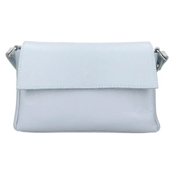 Dámská kožená crossbody kabelka Italia Darina - světle modrá