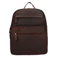 Vintage dámský kožený batoh Greenwood Beate - tmavě hnědá