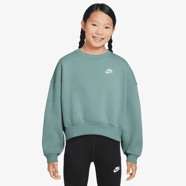 Nike Sportswear Club Fleece Girls Boxy Crew-Neck Sweatshirt XL