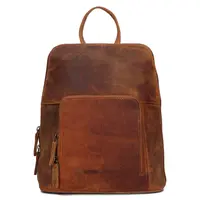 Vintage dámsky kožený batoh Greenwood Anites - svetlo hnedá