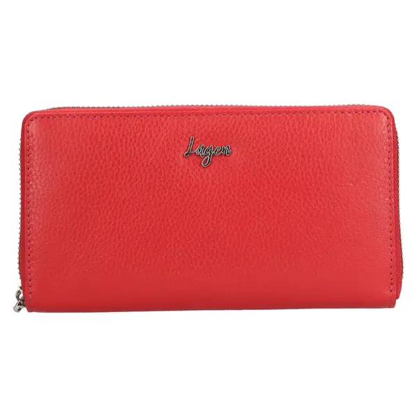 Dámska kožená peňaženka Lagen Marge - červená
