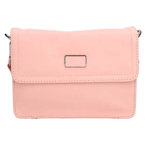 Dámska kožený kabelka Lagen Elowen - ružová