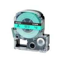 Epson LK-4GBP, SC12GW, C53S654405, 12mm x 9m, černý tisk / zelený podklad, kompatibilní páska